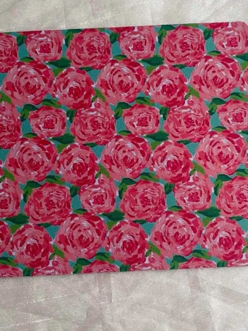 Floral Pink Rose Print Mousepad